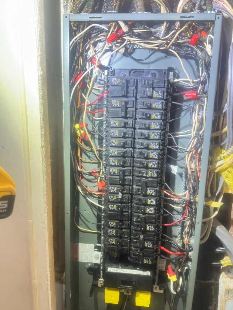 Licensed electrician on site — Fort Hill Drive permitted electrical project, Alexandria VA 22310