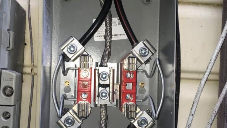 Service entrance wiring during an electrical panel replacement near Arlington, VA