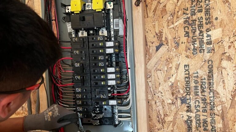 Licensed SparkWise electrician completing a panel upgrade near Reston, VA