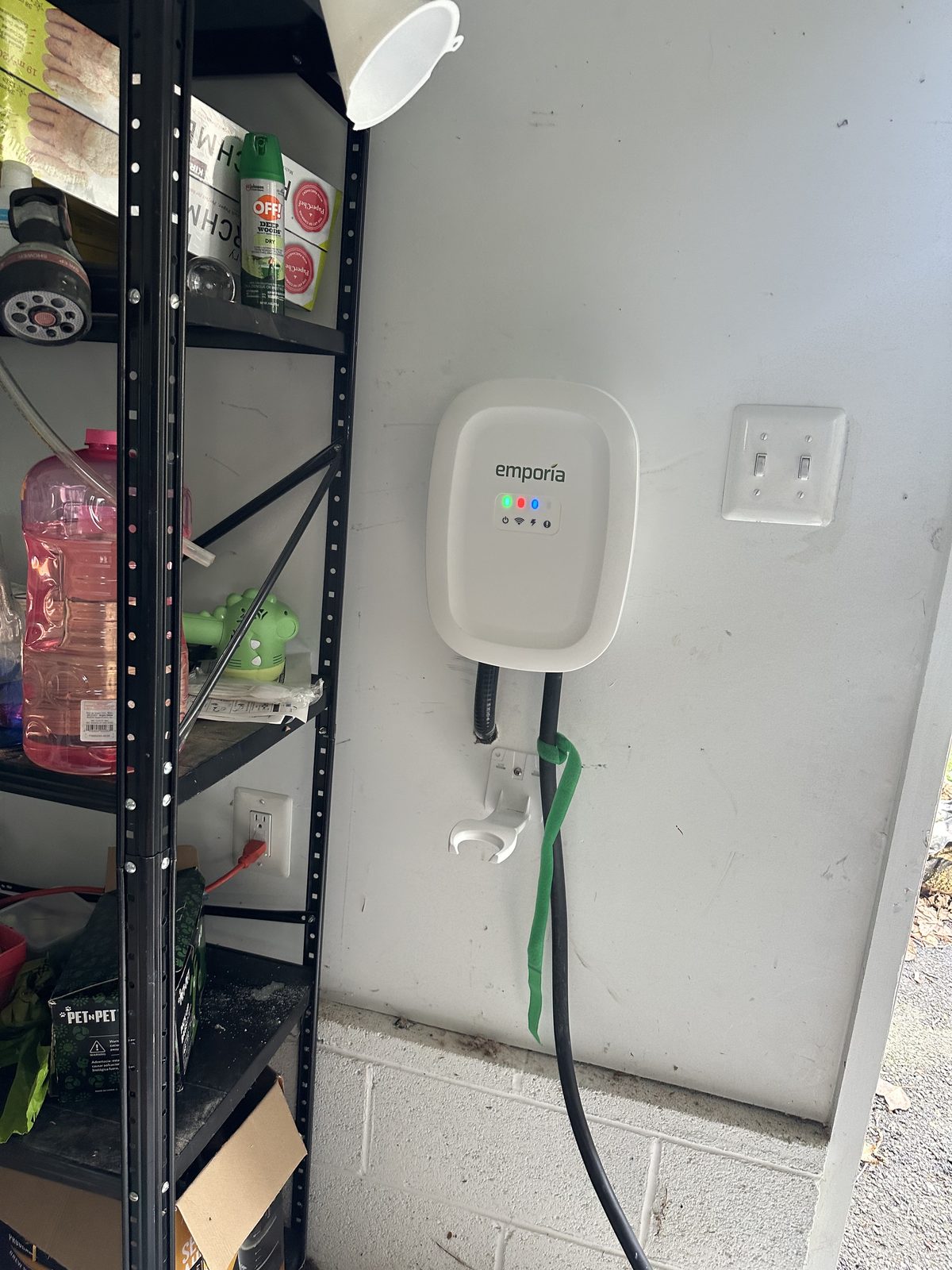 EV charger circuit installed in Falls Church, VA by SparkWise Electric
