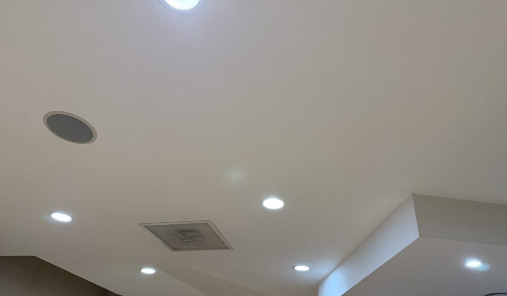 Lobby LED recessed lighting installation in Washington DC by SparkWise Electric