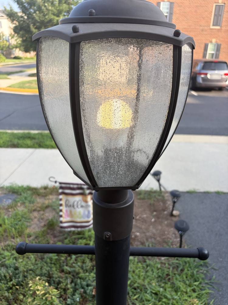 Post lantern light restored after circuit fault tracing by SparkWise Electric in Aldie VA