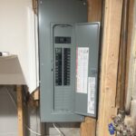 New Square D Homeline electrical panel installed by SparkWise Electric during a panel replacement in Fairfax VA