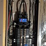 200 amp Eaton electrical panel with surge protection installed during a heavy up by SparkWise Electric in Gainesville VA