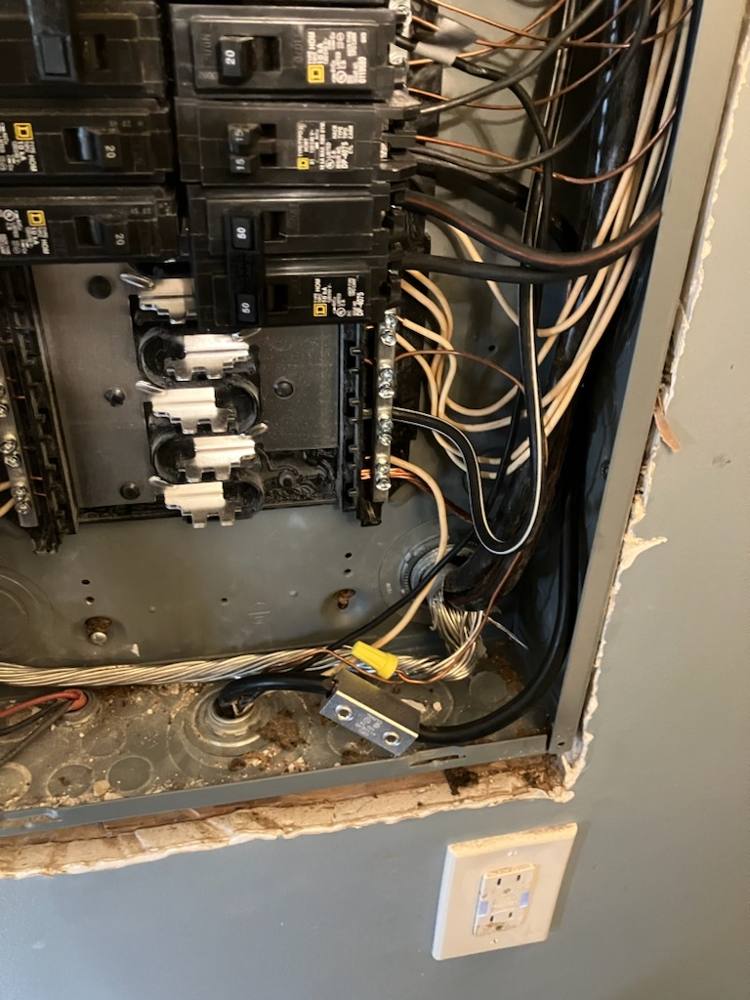 60 amp breaker installed for an EV charger circuit by SparkWise Electric
