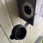 Generator power inlet plug installed by SparkWise Electric at a McLean VA home