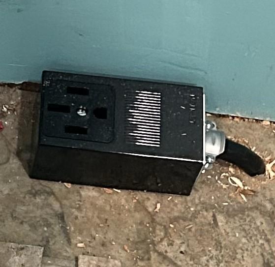NEMA 14-50 range receptacle installed behind a stove location in Woodbridge, VA by SparkWise Electric